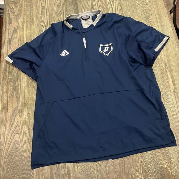 Adidas Mens Baseball Shirt Providence Indiana Short Sleeve Pullover Navy Size XL - Picture 1 of 7